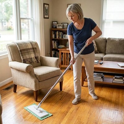 Tête pivotante du balai microfibre pour nettoyage en profondeur