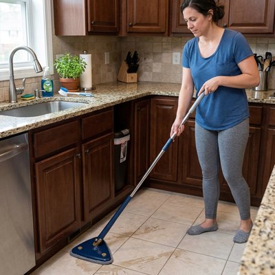 Pad microfibre lavable du balai serpillère sur parquet