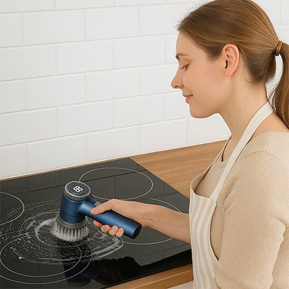 Brosse électrique ergonomique pour salle de bain et cuisine