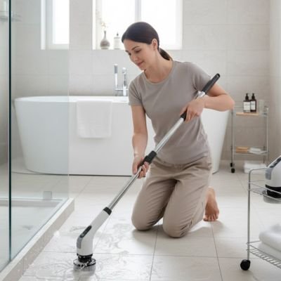 Brosse nettoyage électrique pour salle de bain