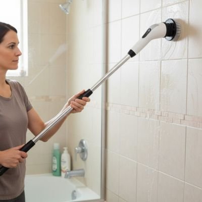Brosse électrique ergonomique pour toutes surfaces