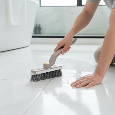 Brosse nettoyage beige multifonction pour cuisine et salle de bain