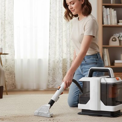 Nettoyeur tapis compact vertical facile à ranger