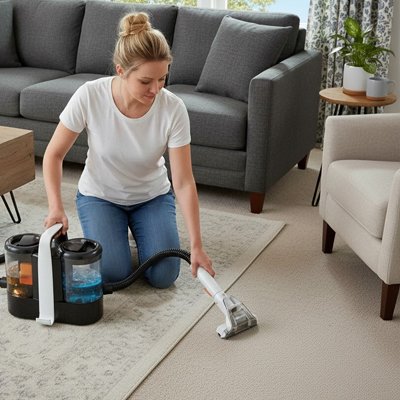 Tapis propre et éclatant grâce au nettoyeur puissant anti-tache