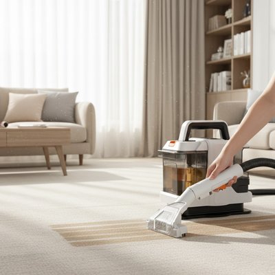 Nettoyeur tapis puissant anti-taches à réservoirs séparés