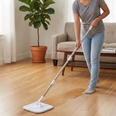 Tête pivotante microfibre pour sols durs