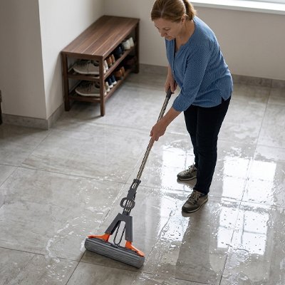 Serpillère tête pivotante 360 degrés tous types de sols