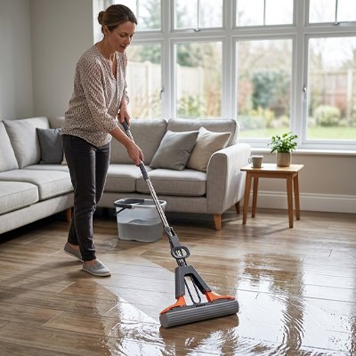 Serpillère manche télescopique ergonomique réglable
